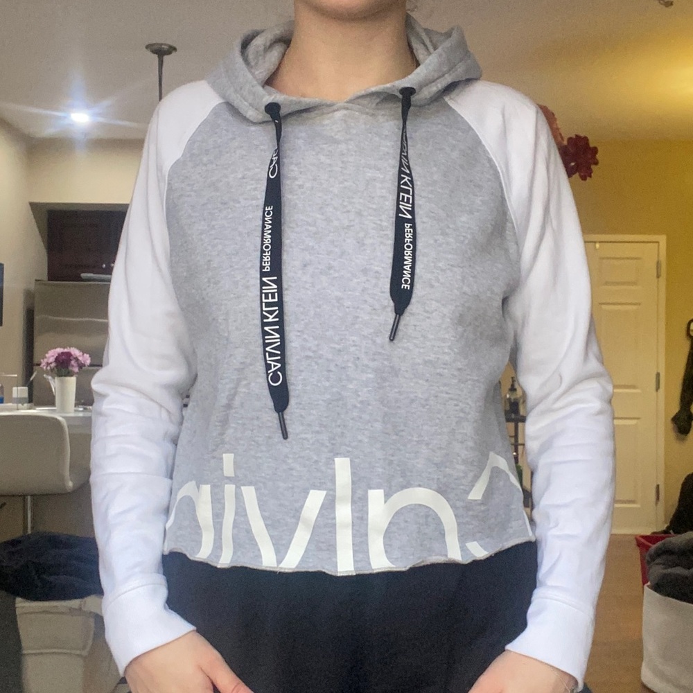 CK cropped hoodie